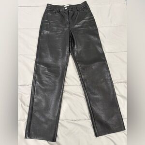 Wilfred Shiny Black Straight Leg Jeans